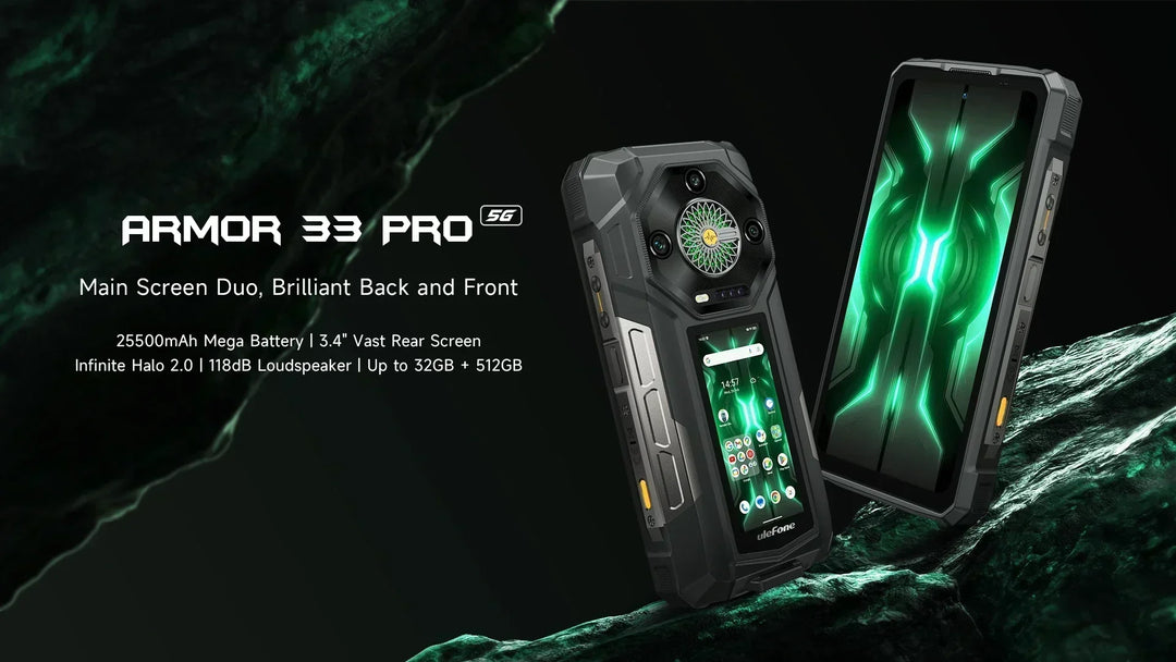 Ulefone Armor 33 Series Launched: 25,500mAh Super Battery and Dual-Screen Rugged Phone