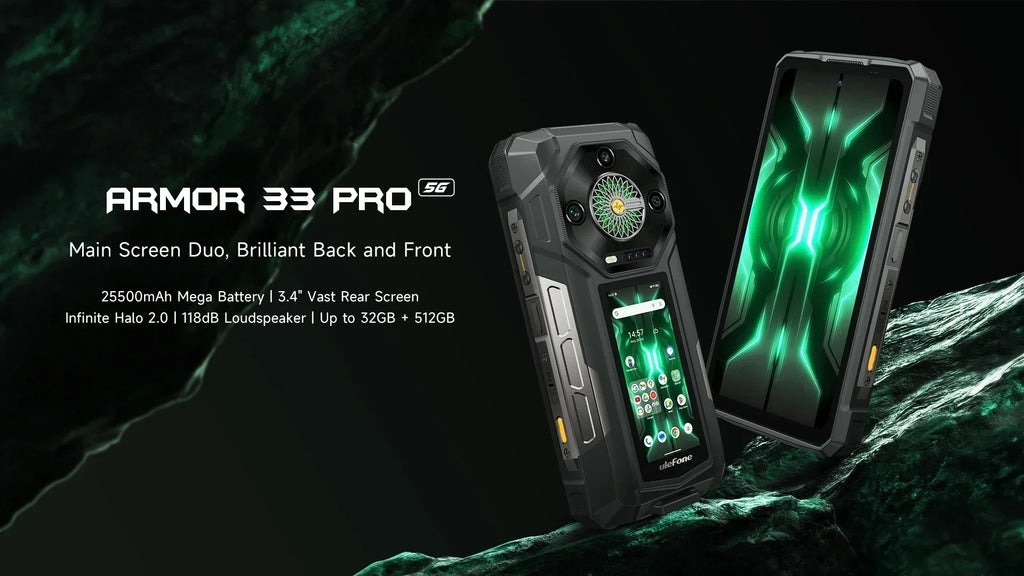 Ulefone Armor 33 Series Launched: 25,500mAh Super Battery and Dual-Screen Rugged Phone